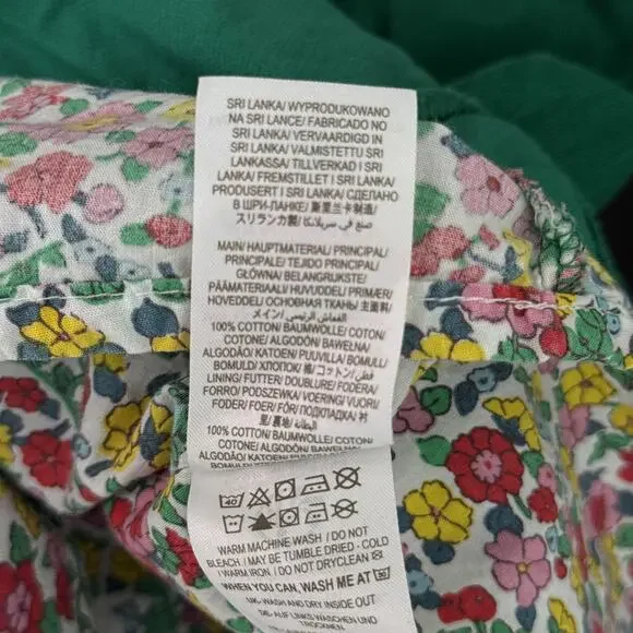 Mini Boden Dress Girls 7-8Y Corduroy Ruffle Sleeve Heart Pockets A-Line Green - Picture 4 of 10